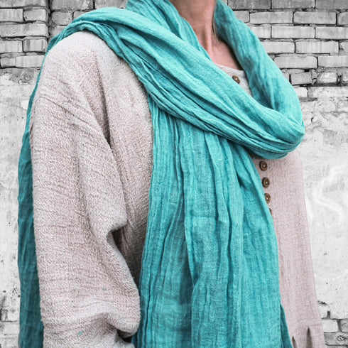 Esarfa unisex din tesatura de in. Esarfe unisex